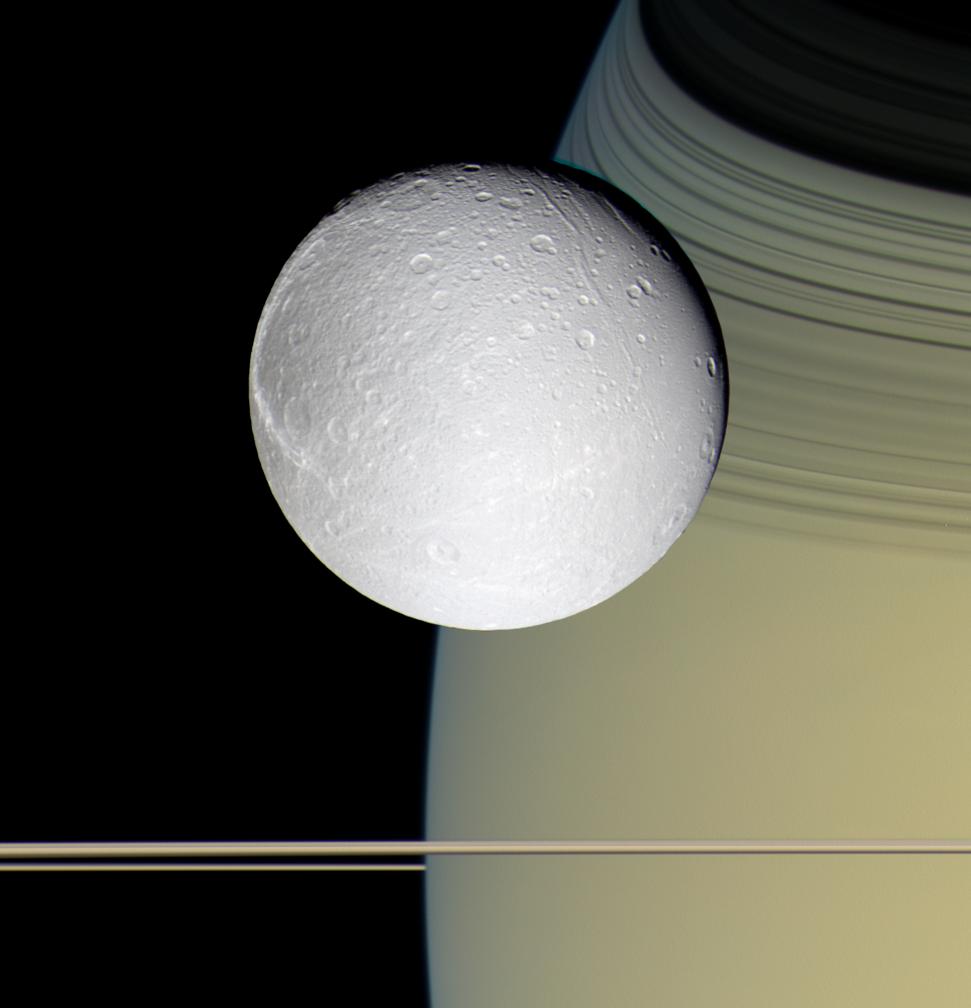"PIA07744: Ringside with Dione" © NASA/JPL/Space Science Institute